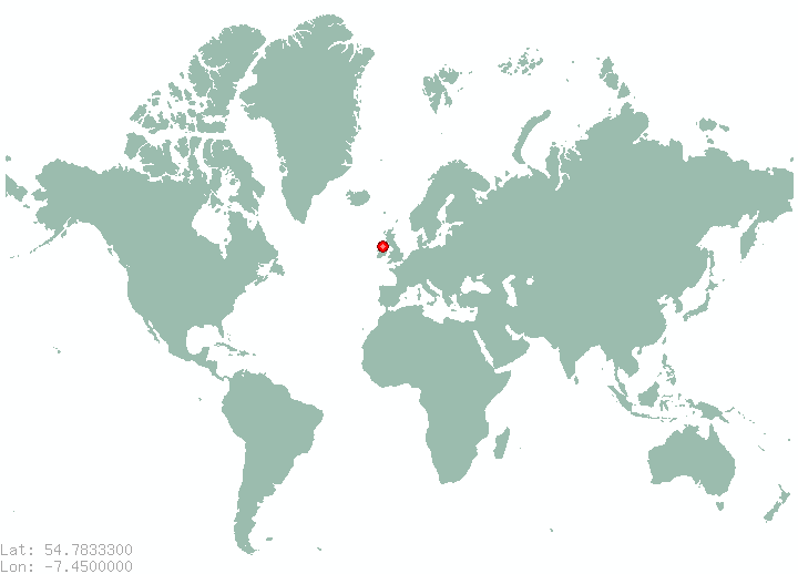 Bearney in world map